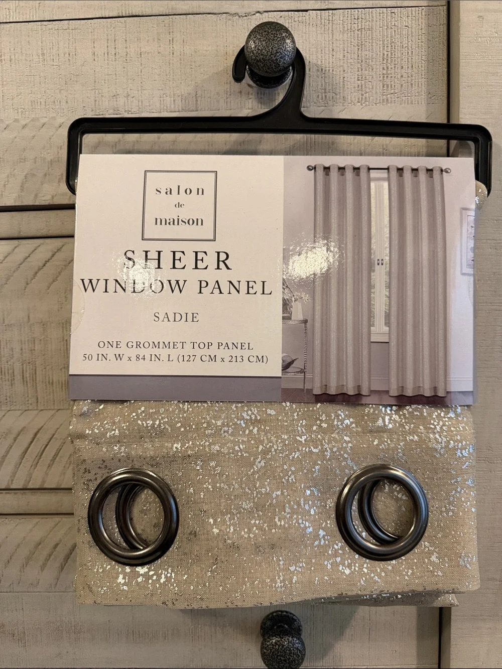 Sadie Sheer Window Panel in Light Beige